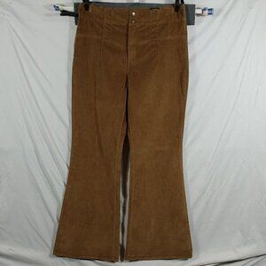 No Boundaries Women's Brown Corduroy Flared Casual Designer Pants Size 17